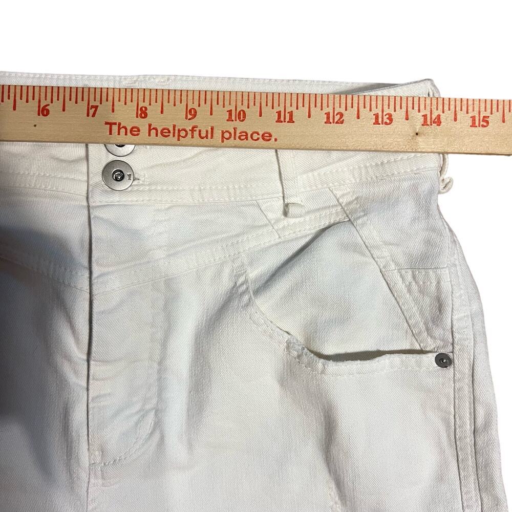 Pilcro White Denim Jeans Size 29 Straight Leg High Rise Cropped Casual Stretch - Picture 9 of 9